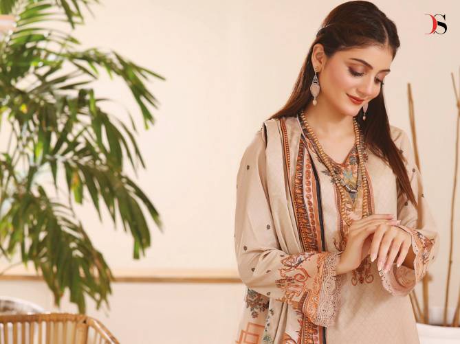 Firdous Lawn 24 By Deepsy Suits Embroidery Cotton Pakistani Suits Wholesale Shop In Surat